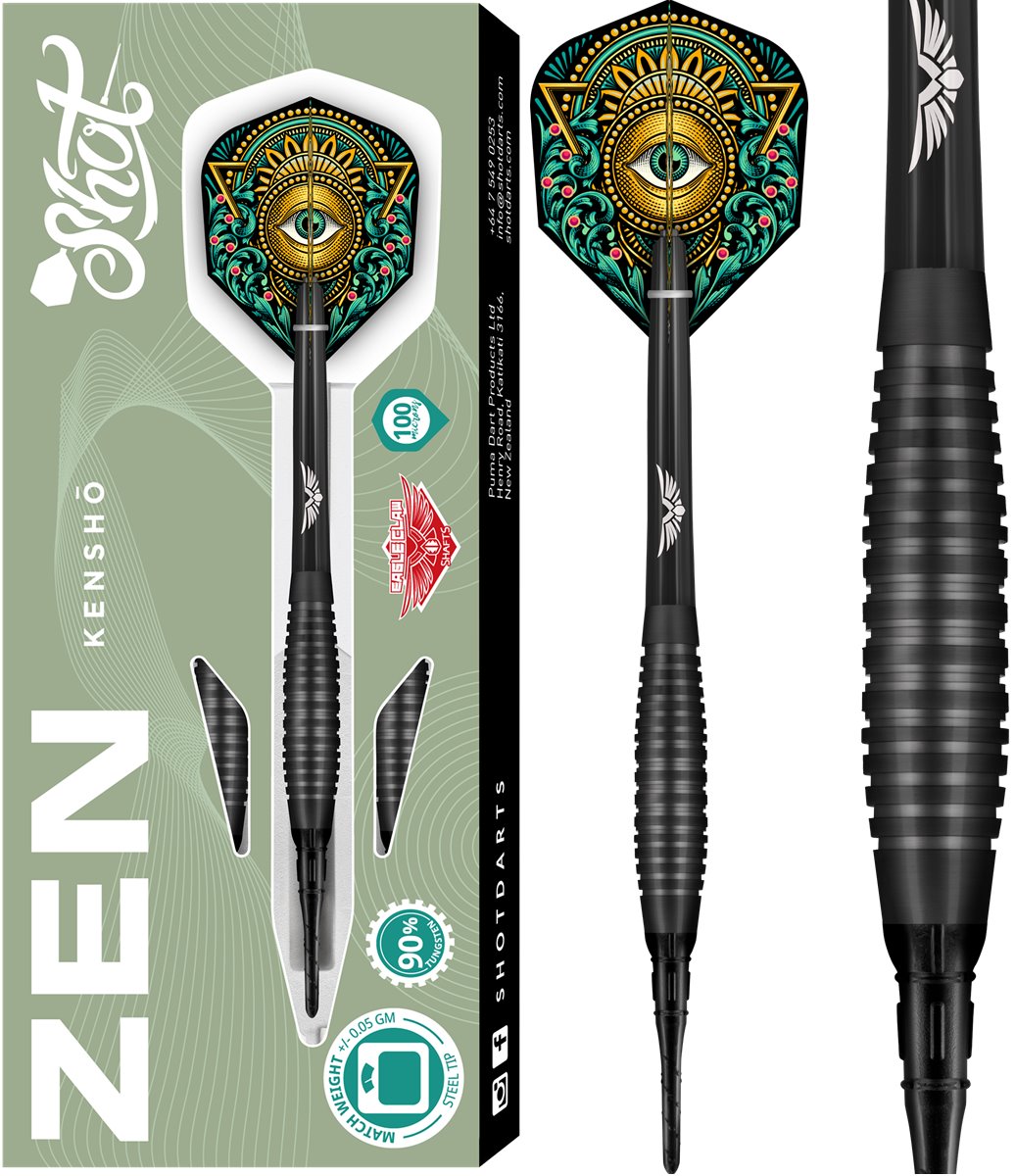 ONE80 Night Hunter Silence Softdarts 90% Tungsteno - 18 Grammi, Frecce Morbide Professionali - 3